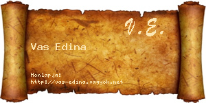 Vas Edina névjegykártya